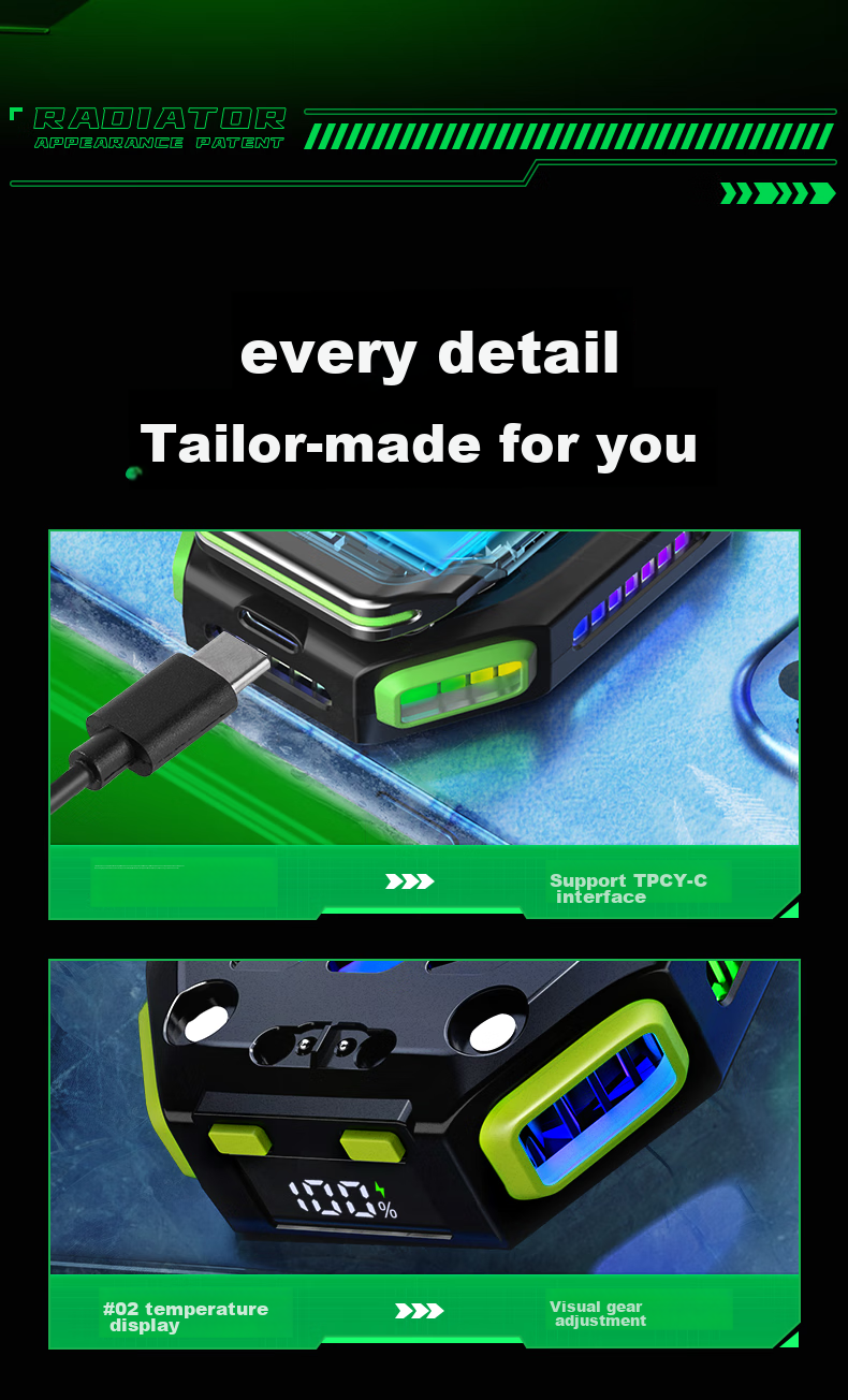WITGOER [External Battery | No Plugging Required] Phone Cooling Pad, Magnetic Back Clip for Gaming, Ice-Cold Live Streaming Semiconductor Cooling, Suitable for Apple Iqoo 31