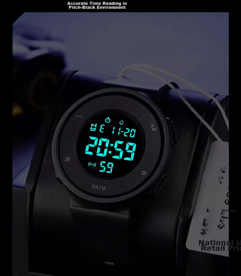 Yajia Digital Watch, Multi-Functional Calendar with Digital Display, Stylish And Simple Design for Students, Fashionable Electronic Watch 12