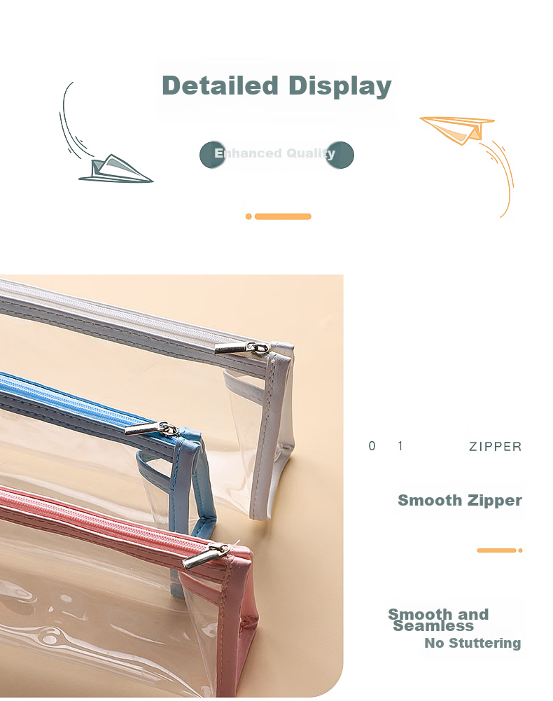 Wengu [Exam Essential] Transparent Pencil Case, Large Capacity High-Quality Stationery Bag for Primary And Secondary School Students, Graduation Gift for College Boys And Girls, Exam-Specific WGBD001 Sky Blue 10