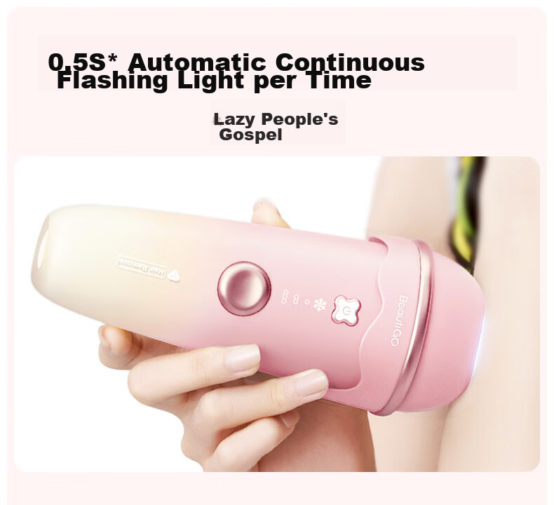 Beautigo MAX Ice Cream Hair Removal Device with Sapphire Constant Ice IPL, Home Hair Shaver for Private Areas, Birthday Gift, Valentine's Day Present for Girlfriend 3