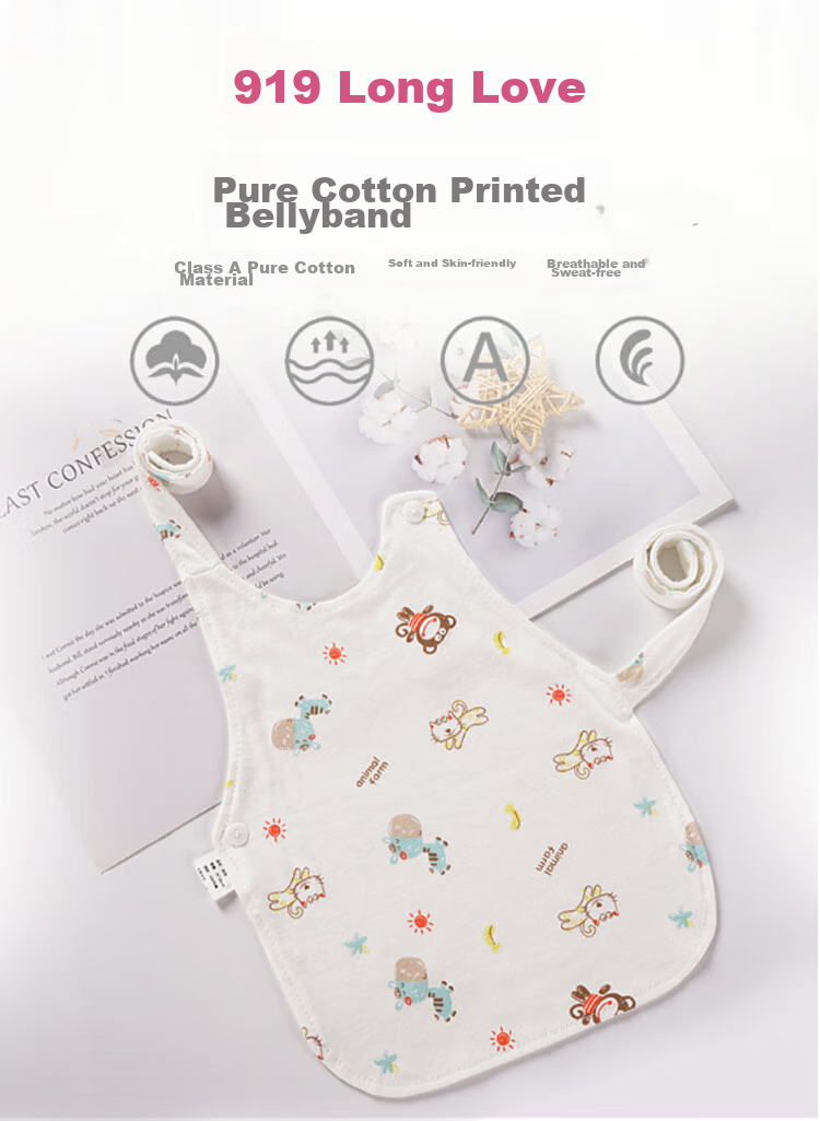 9I9 Baby Belly Cover, Pure Cotton Infant Onesie Sleep Bag, Belly Wrap, Newborn Sleeping Protection, Anti-Cold, Adjustable 1