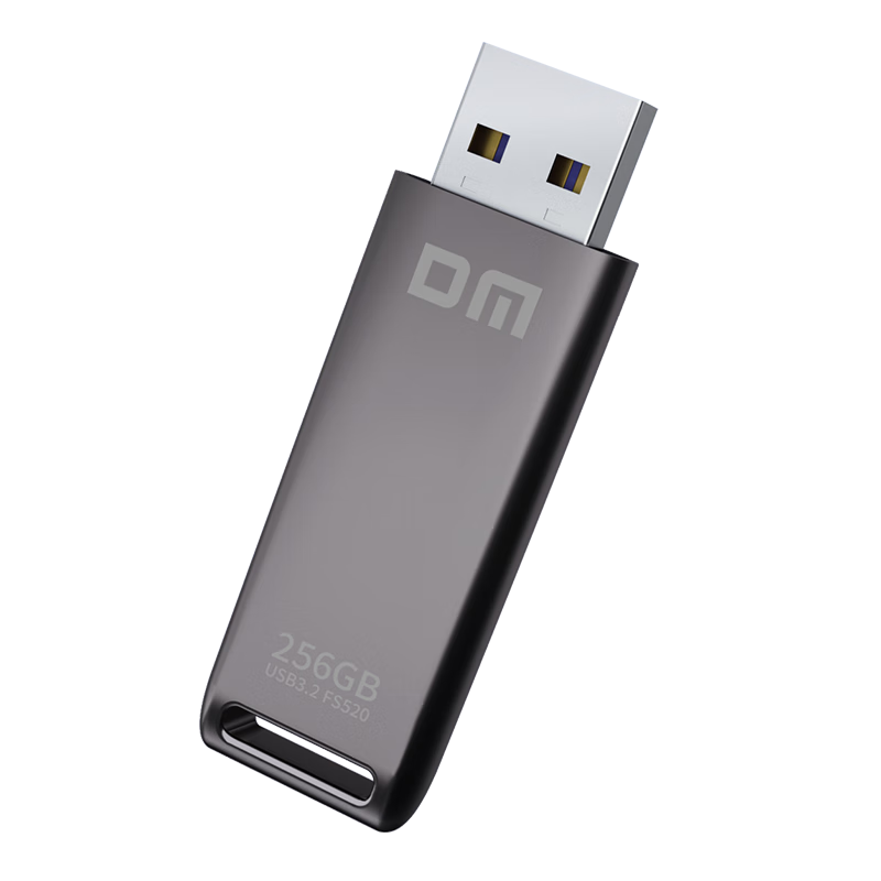 DM Damai 256GB USB 3.2 High-Speed Solid State Flash Drive FS520 Metal Car Computer USB Drive 520MB/s Read Speed