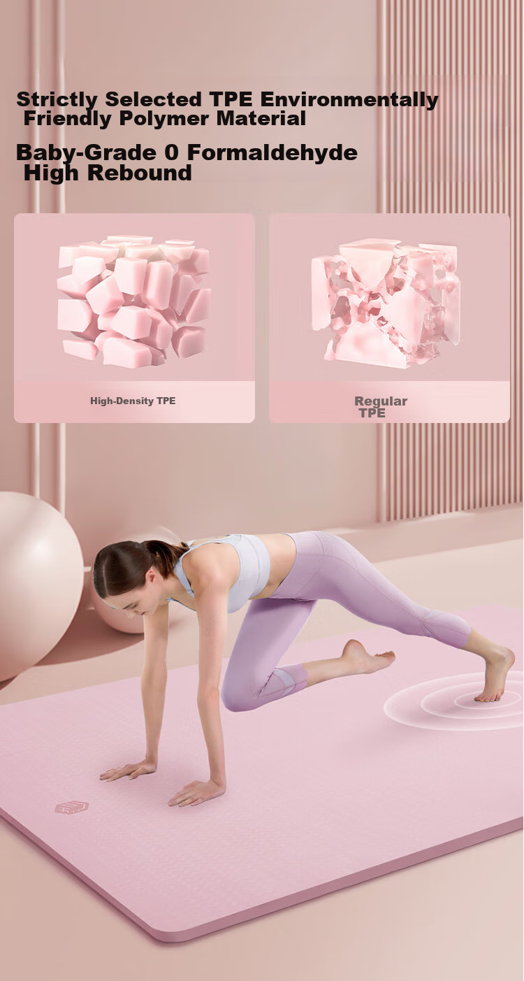 JD Original Yoga Mat, Fitness Mat, Non-Slip, Thickened And Widened, 183*80cm, for Beginners, Men And Women, Gray, 8mm Thick 8