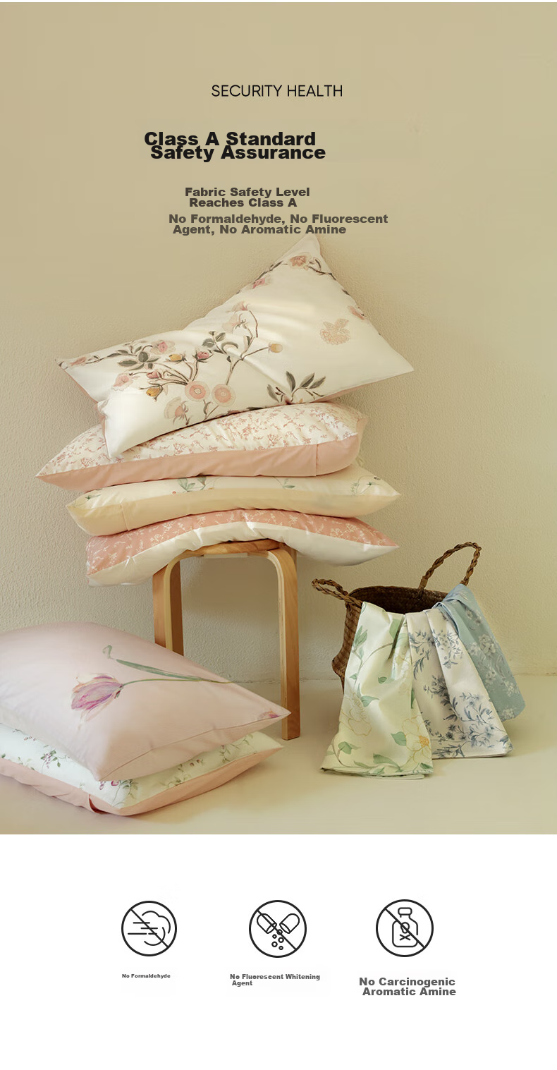 MIDO HOUSE Mingdu Pure Cotton Pillowcase, Class A Washable Pillow Cover, All-Season Pillowcase, Random Single Piece 9