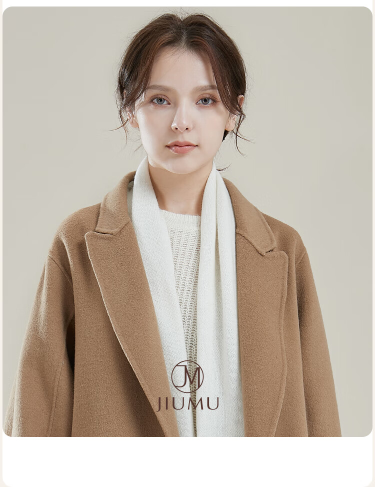 JIUMU Pure Wool Scarf for Women Autumn Winter Warm Shawl Large Wrap Gift Box New Year Birthday Present for Girls 18