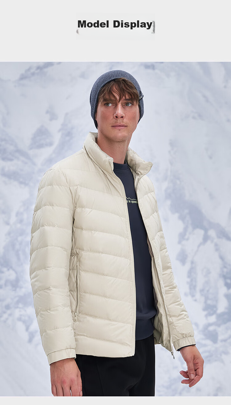 HLAHLA Lightweight Ribbed Down Jacket for Men [90% High-Quality Down] Graphene Men's Winter Coat 12