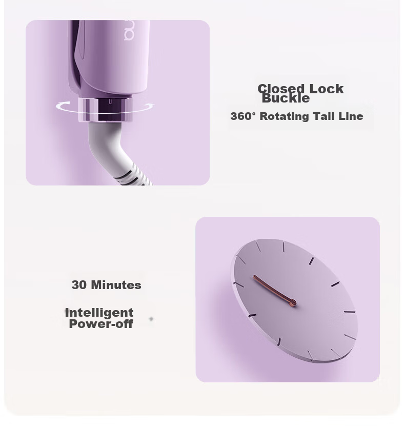 Lena Flat Iron Negative Ion Hair Straightener Curling Iron, Gentle on Hair, Dual-Use for Straightening And Curling, Electric Hair Straightener for Women, Bangs Clipper, Hair Straightener, National Day Outing LN-H2 Purple Portable 14