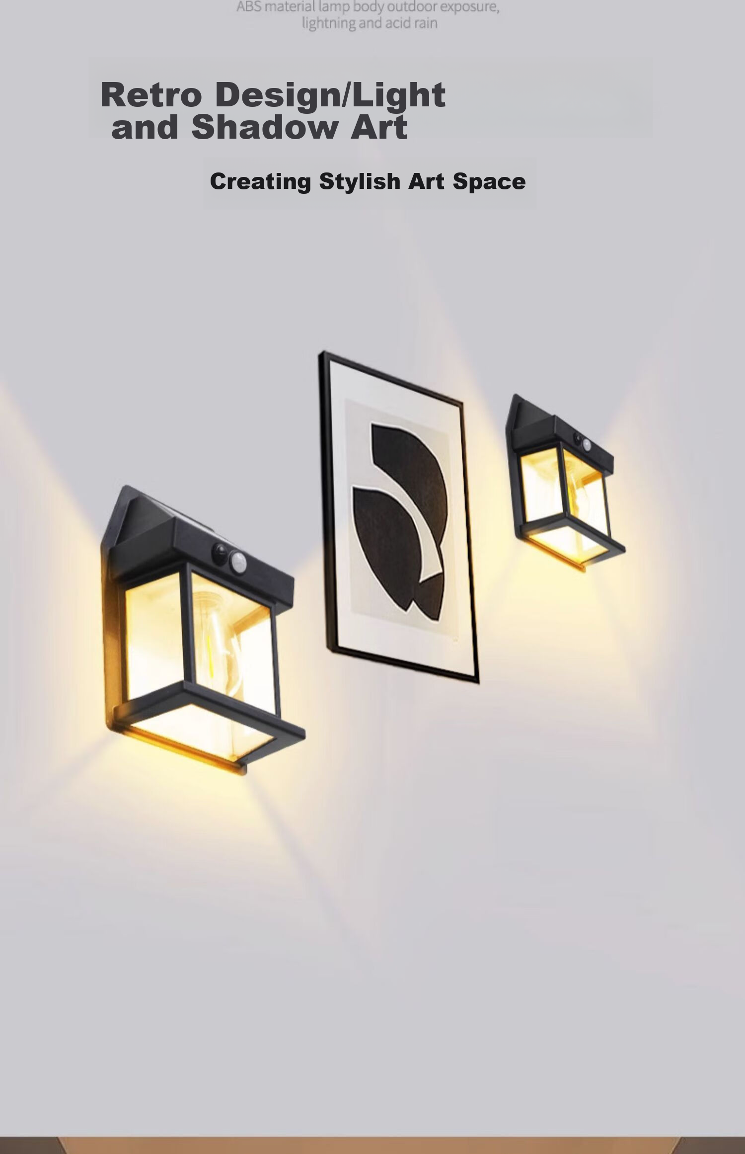 Datouren Solar Garden Light, Outdoor Wall Lamp, Solar Street Light, Spotlight, Waterproof, Rural Courtyard Floodlight 6