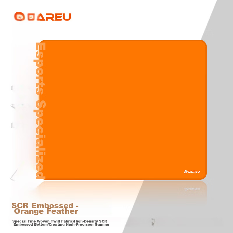 DAREU Yupro Gaming Mouse Pad, FPS Competition-Specific, Microfiber Suede Pad, Large Desk Mat, Valorant CSGO, 480*400*4 SCR Base, Orange, Unyielding Contract