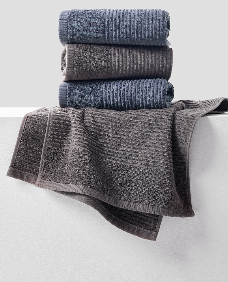 Grace Towels, Pure Cotton 2-Pack, 100% Cotton Face Towels, Lint-Free, Soft, for Men's Bathing And Sports 2