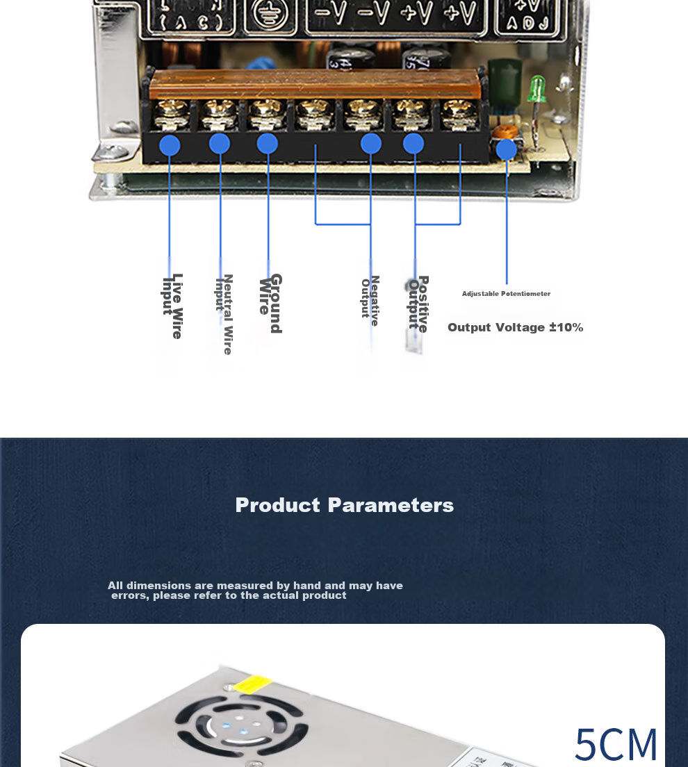 COMPCCTV Surveillance Centralized Power Supply 12V20A, 12V Camera Power Adapter Voltage Regulator 8