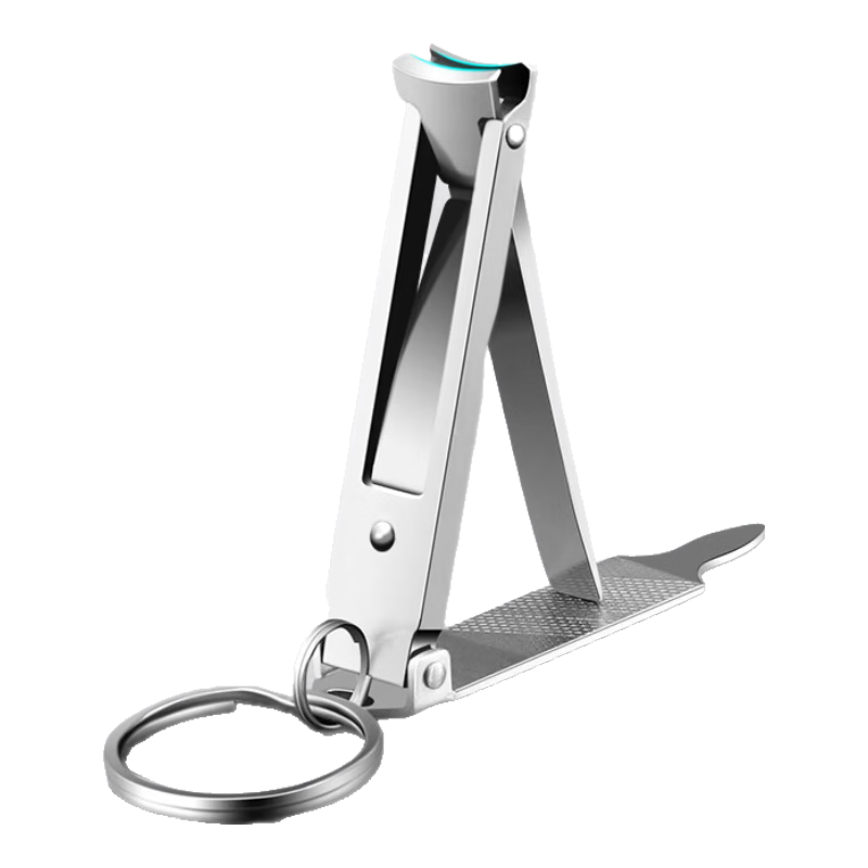 JIANGONG Stainless Steel Baby Nail Clipper, Children's Nail Scissors, Foldable Portable Ultra-Thin Small Multi-Functional Keychai