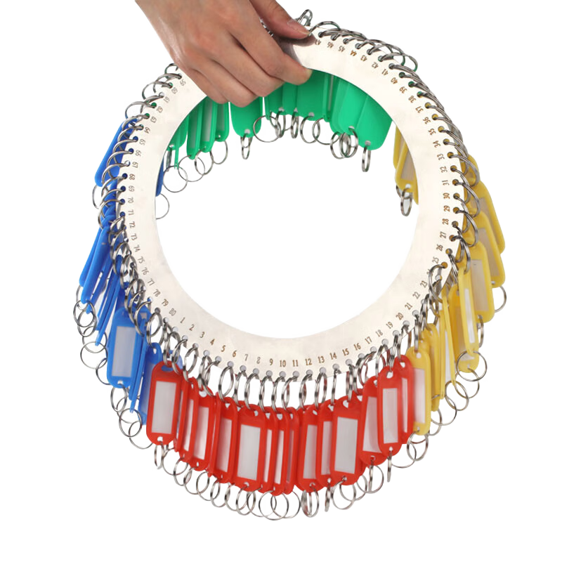 Youbili Key Tray, 80 Slots, Thickened, Handheld, Stainless Steel Metal Key Board, Label Classification Management Key Ring, for Hotels And Landlords, Large Key Chain Key Tag, 8180