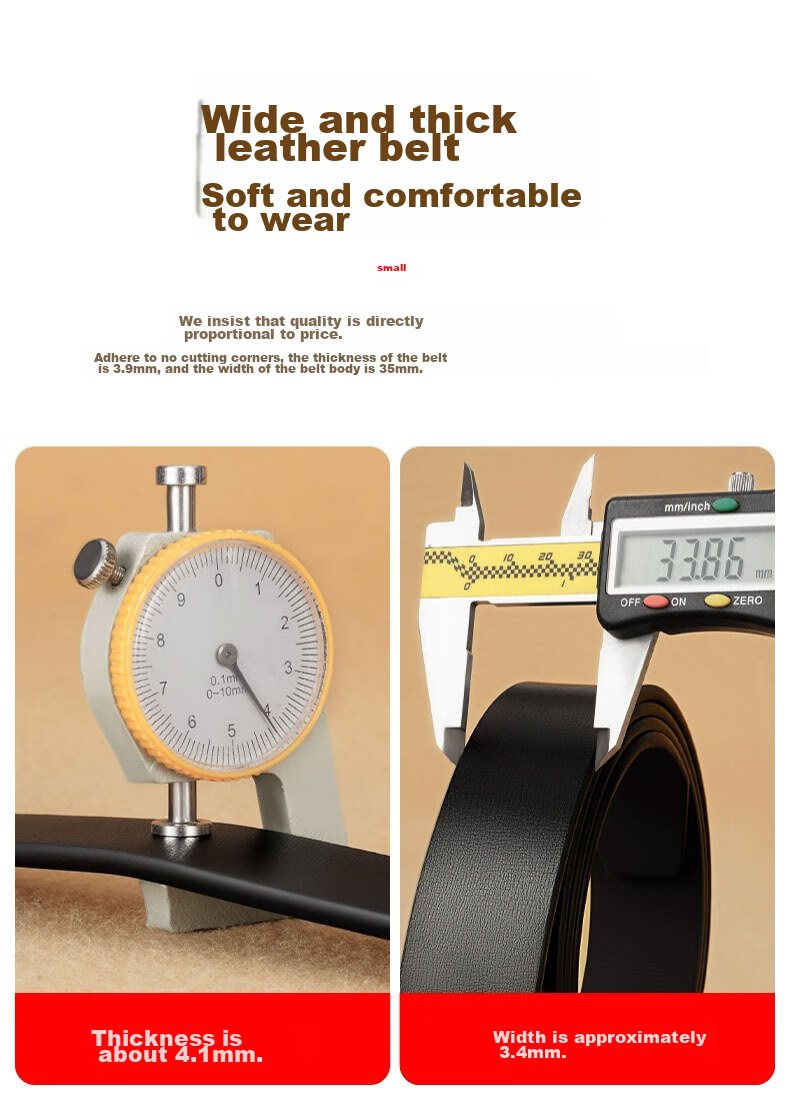 Huili Men's Genuine Leather Belt with Automatic Buckle, New High-Quality Cowhide Business Casual Simple Waist Belt 8
