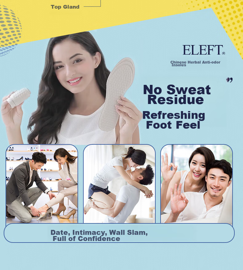 Eleft Hanfang Odor-Resistant, Non-Slip, Breathable Sports Insoles for Men And Women, Thin Antibacterial Shock-Absorbing (3 Pairs) Black Men's Style 4