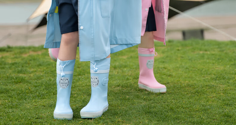 TIANTIANZAI Children's Rain Boots, Mid-Calf Waterproof Non-Slip Wear-Resistant Rubber Boots for Boys And Girls, Student-Specific Waterproof Shoes 22