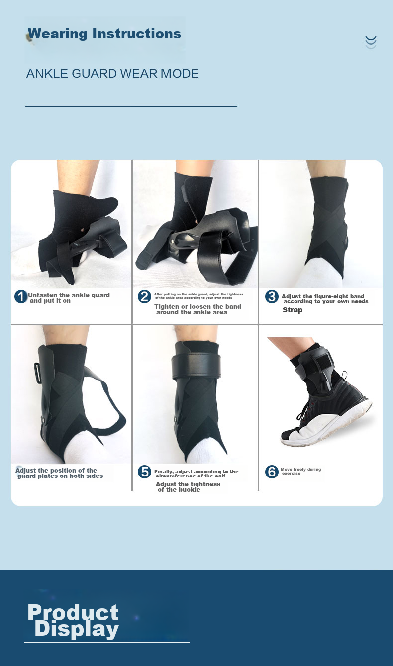 Chidong Splint Ankle Brace for Sprains, Twists, Fractures Recovery, Sports Protection, Single Pack, Black, One Size Fits All 9