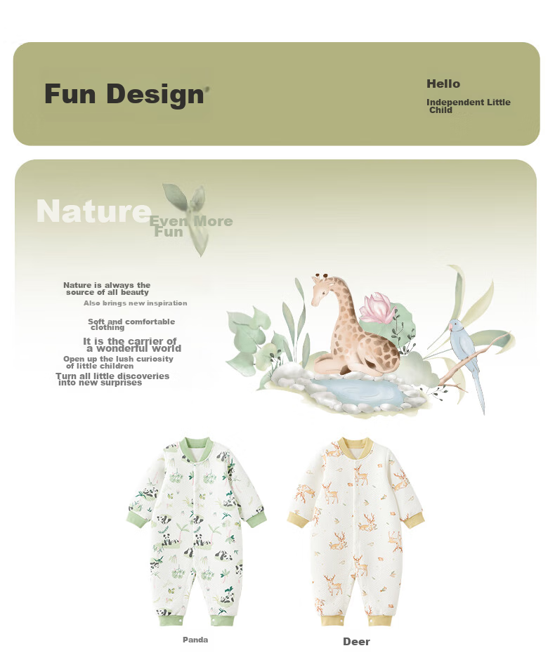 WELLBER Baby Romper for Boys And Girls, Infant Onesie Bodysuit Newborn Coverall Spring 2025 Panda 73cm 9