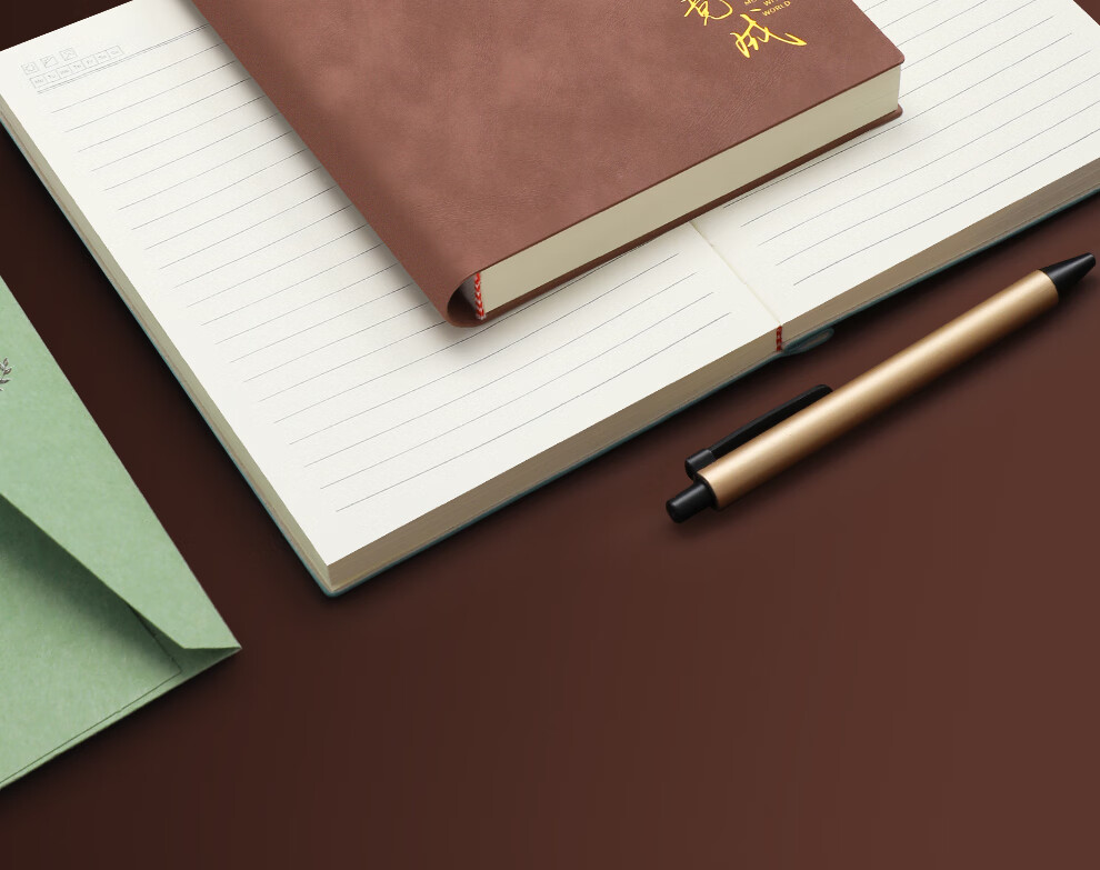 Faramon Notebook, Vintage Sheepskin Leather, A5 Size, Thickened, 360 Pages, Journal with Pen Insertion, Work Meeting Record Book, Business Office Diary, A5 Brown - Have Ambition And Achieve Greatness 11