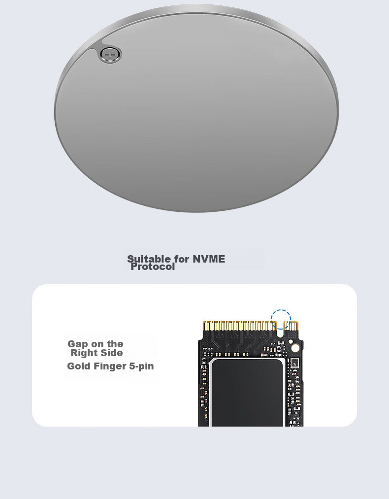 EAGET Magnetic Hard Drive Enclosure, 2230 SSD M.2 NVMe External Hard Drive Case, MagSafe Compatible for Apple IPhone 17 Pro, Laptop And Computer External Enclosure SE880 8