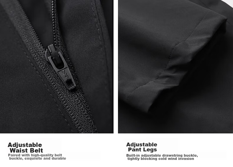 CAMEL Outdoor Hiking Pants for Men, Three-In Spring And Autumn Windproof Waterproof Thickened Fleece-Lined Mountaineering Ski Pants A13CAF0045 30