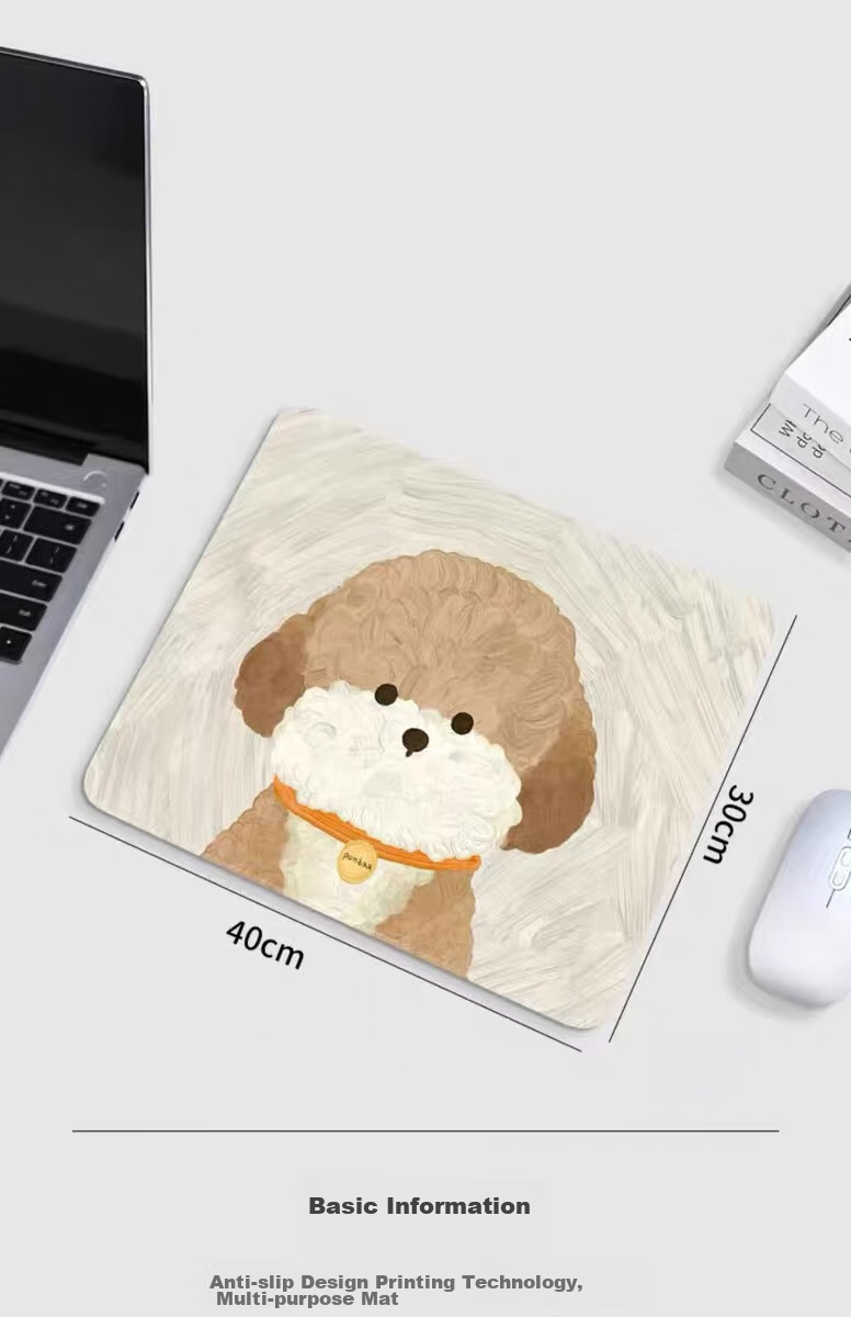 Juyingfeng Mouse Pad, Office And Gaming Mouse Pad, Filler Item, Locking Edge, Square Shape, Non-Slip, Washable, Portable Computer Mouse Pad, 400*300mm, Brown Little Teddy W989 10
