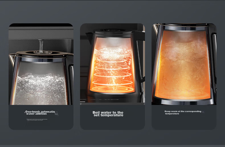 Joyoung Tea Bar Machine, High-End Home Living Room Water Dispenser with Colorful Large Screen Display, Smart Anti-Overflow, Foldable Back Panel, 316L Stainless Steel Kettle, Electric Hot Water Kettle WH235 4
