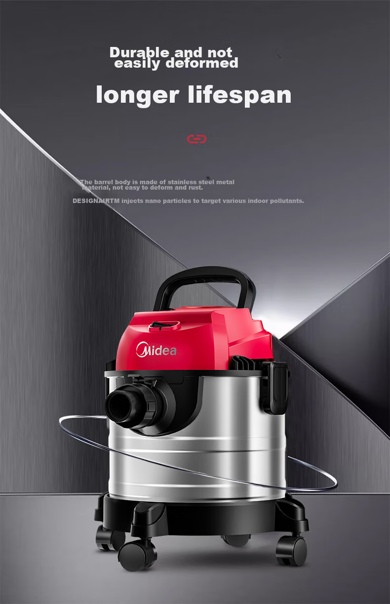 Midea 35L Drum Vacuum Cleaner Household Powerful Industrial Wet Dry Blower Large Capacity T6 12