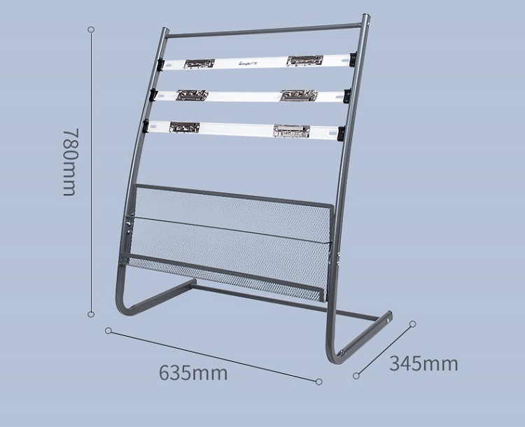 GuangBo Single-Grid Metal Magazine Rack, Brochure Display Stand, Floor-Standing Information Rack, Office Storage Shelf, Height 0.78 Meters, S42003 16