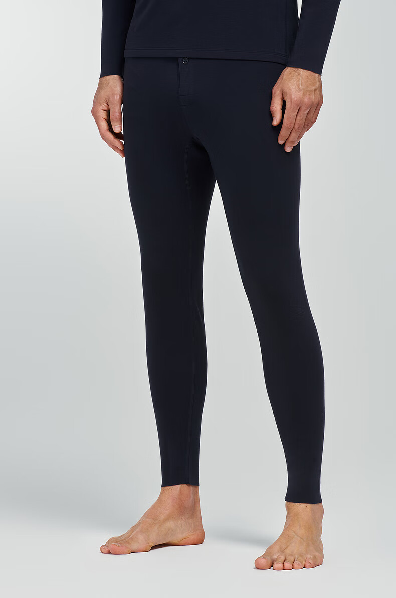 AIMER MEN Milk Skin Men's Thermal Double-Layer Long Johns Pants QINRUN NS73K432 Blue 180 1