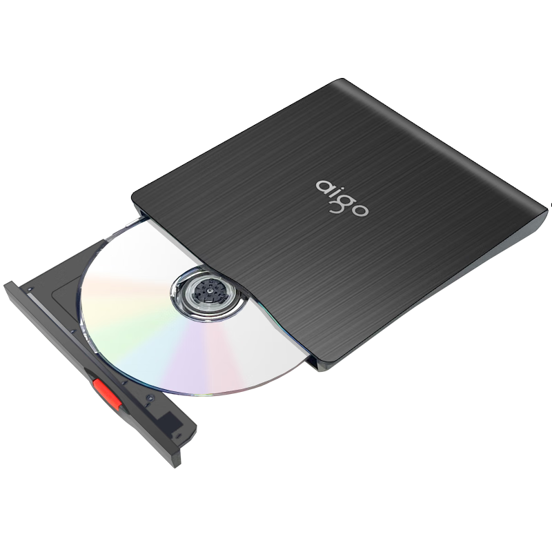 Aigo 8x Speed External USB Optical Drive, DVD External Burner, Portable Optical Drive, External Optical Drive, Laptop Portable External Read And Write All-In Black G200