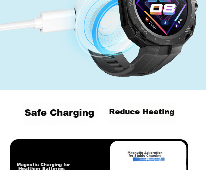 ESCASE Magnetic Charging Cable Compatible with Huawei Watch Charger, Suitable for Watch5/Fit4/4Pro/GT6/5/gt4/4Pro/3/Pro/D Porsche Design, Charging Dock And Base 12