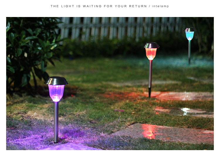 Intelamp Solar Lawn Light, Garden Villa Garden Home Waterproof Outdoor Ground Stake Grass Light, Atmosphere Decorative Landscape Light 8
