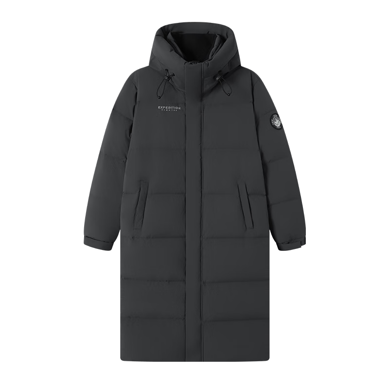 JD Original High-Filling Old-Style 90% Down Jacket for Men And Women, Long Warm Autumn Winter Thick Coat, Gray, 2XL