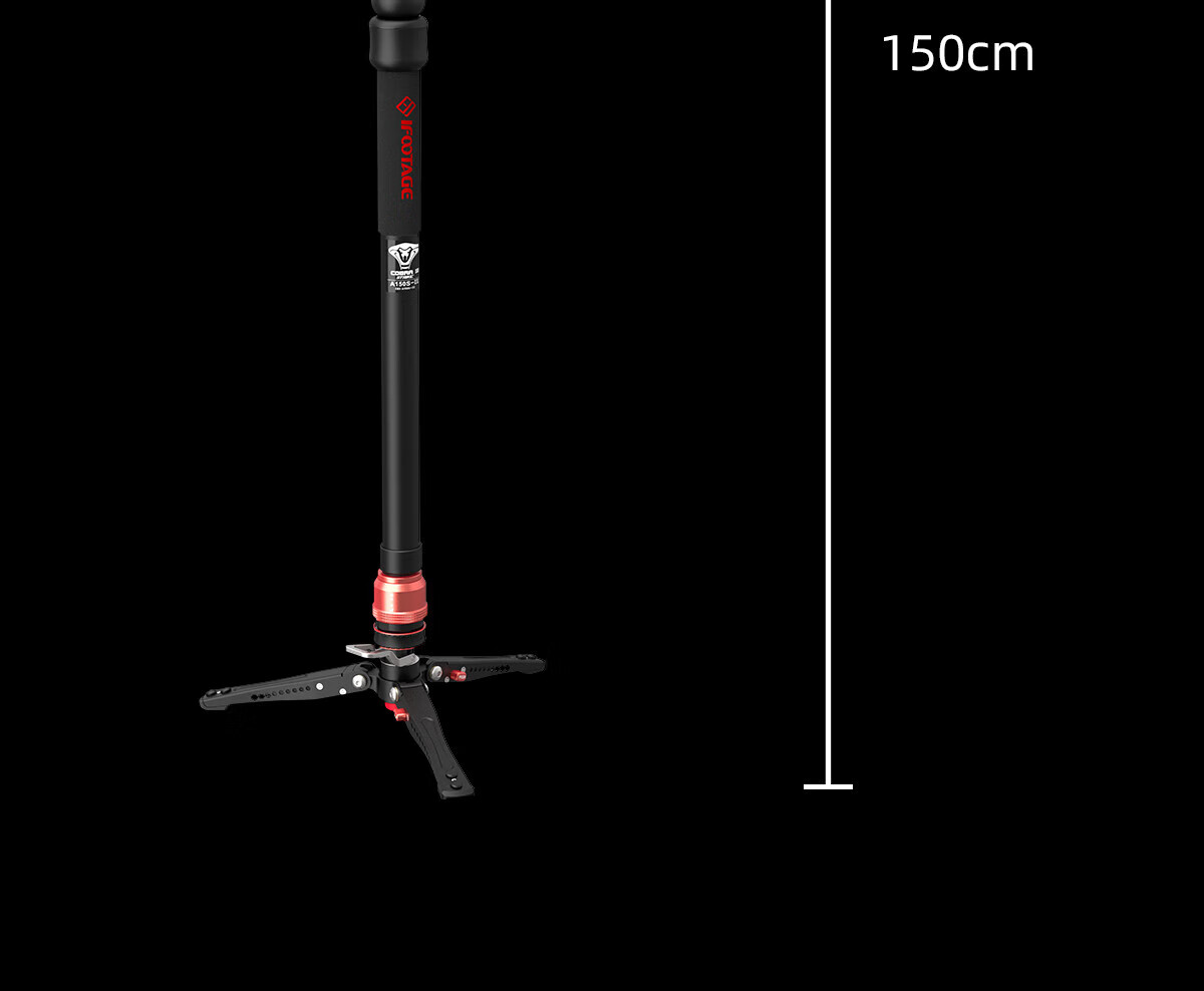 IFOOTAGE Cobra A150S Gen 3 Monopod with One-Touch Elevation Outdoor Portable DSLR Camera Professional Photography Videography Hydraulic Fluid Head Monopod Stand 21