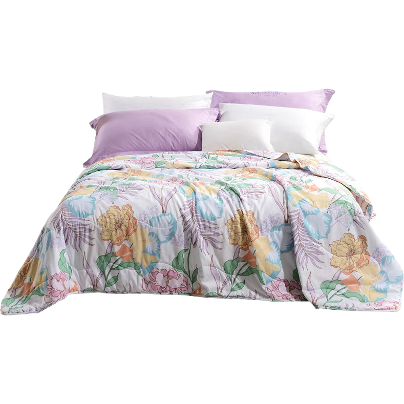 Fuanna Summer Cooling Quilt Machine Washable Air Conditioning Quilt Antibacterial Summer Quilt Double Thin Quilt Core 2.5lbs 203×229cm