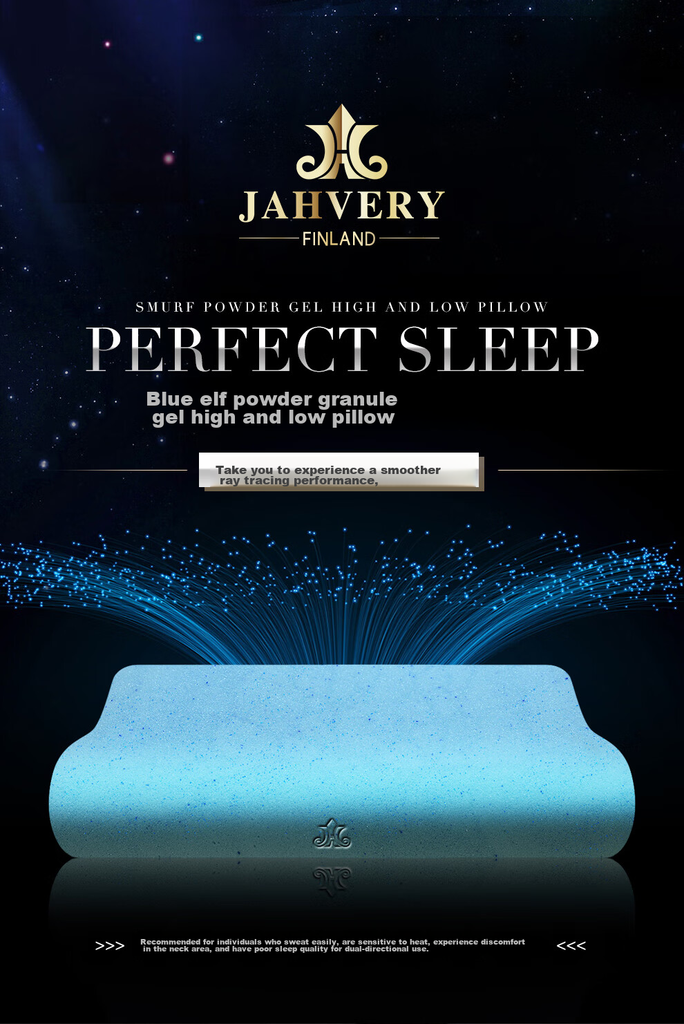 JAHVERY Gel Pillow, Cervical Pillow for Sleeping, Specially Designed for Cervical Spondylosis, Sleep Aid, Slow Rebound Memory Foam Neck Support Pillow, 9/11cm 2