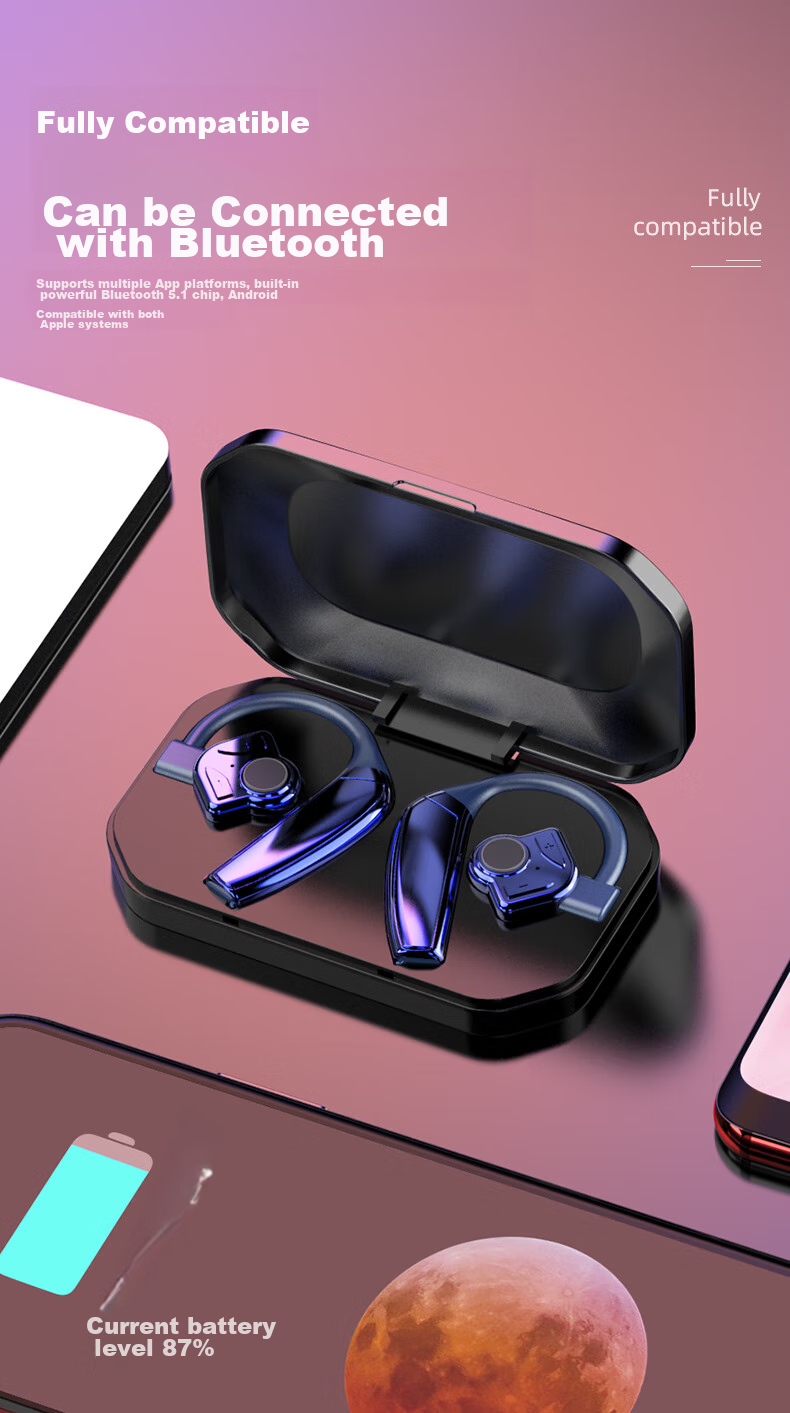 Guiyin B1 Wireless Bluetooth Headphones New Style, Ear-Hook Smart Noise Reduction In-Ear Ultra-Long Standby Battery Life, Running Music, Compatible with Huawei, OPPO, Apple, Vivo, Invoice Available 12