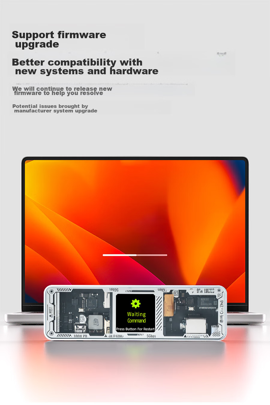 DOCKCASE Multi-Case Intelligent Visual Type-C Expansion Dock 6-In Gigabit Ethernet Port Desktop Hub MacBook Computer Adapter Laptop HDMI High-Definition 4K 60Hz 16