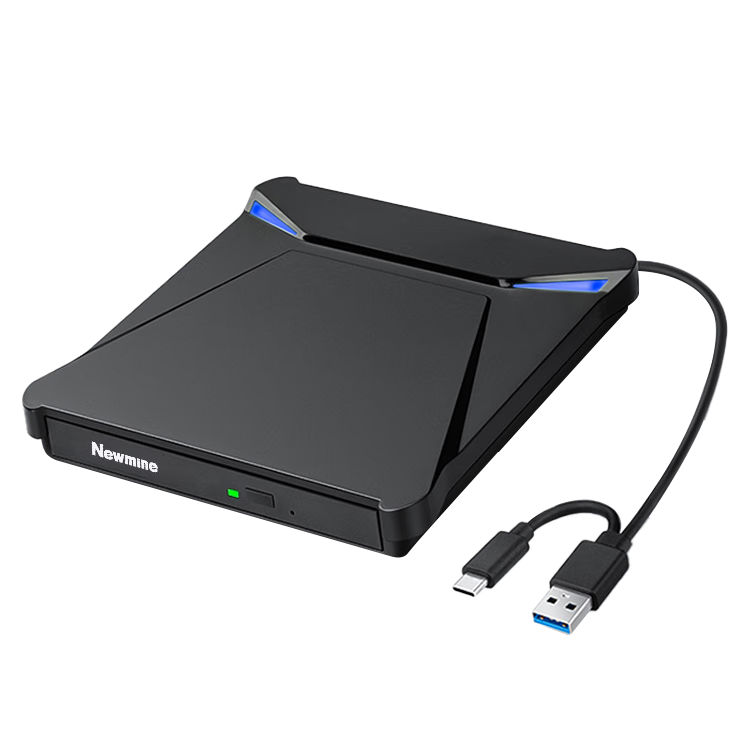 Newmine USB External Optical Drive, External DVD Burner, Portable Optical Drive, CD/DVD External Drive, Compatible with Laptops And Desktops, Works with Windows/Mac