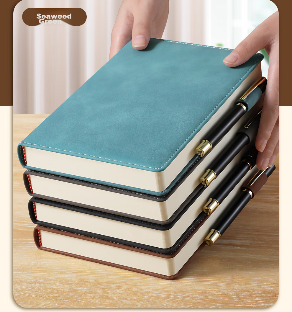 Faramon Notebook A5 Thick Journal Business Lambskin Cover Vintage Notebook Work Diary Meeting Minutes Book Office Stationery Customizable Brow 20