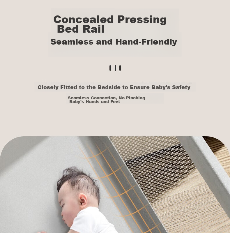 YEEHOO Bed Guard Rail, Baby Fall Prevention Protective Barrier, Infant Crib Rail, Children's Guardrail, Bedside Safety Rail, 2.0 Meter Bed - Single Piece 3