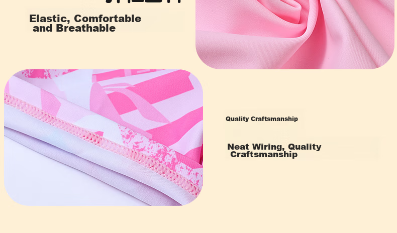 Li-Ning Girls' One-Piece Swimsuit Dress-Style Boyshort Swimwear, Comfortable Quick-Dry Swimming Hot Spring Swimwear 733 Pink 150 18