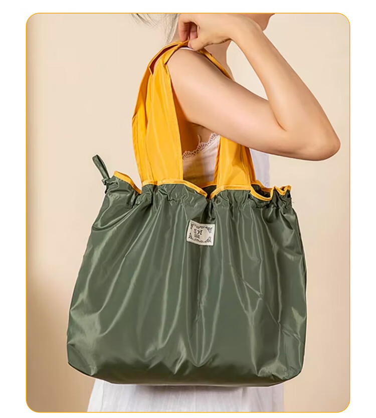 Banzheni Shopping Bag, Large Capacity, Foldable, Portable for Travel, Eco-Friendly, Grocery Bag, Thickened, Handheld, Waterproof Canvas Tote 7