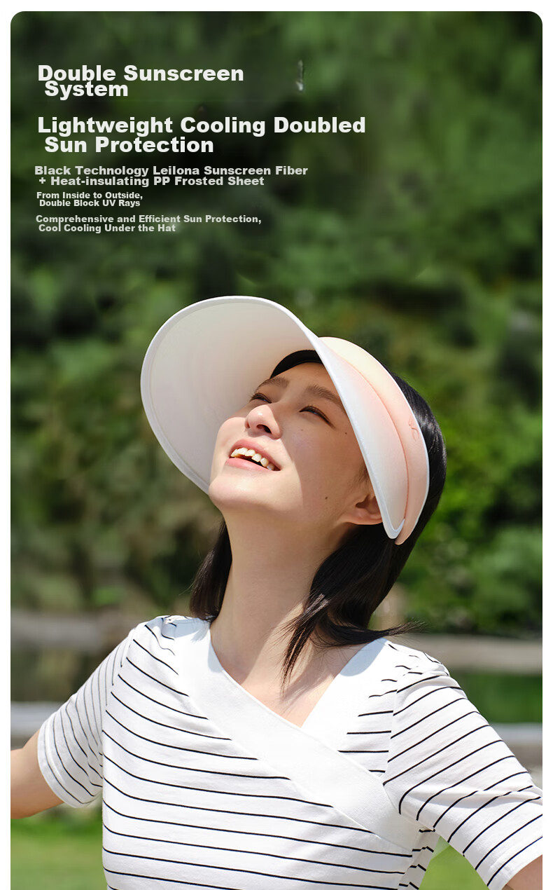 VVC Sun Protection Hat for Women, Sun Visor, UV-Resistant Wide-Brimmed Bucket Hat, Gradient Gray 21