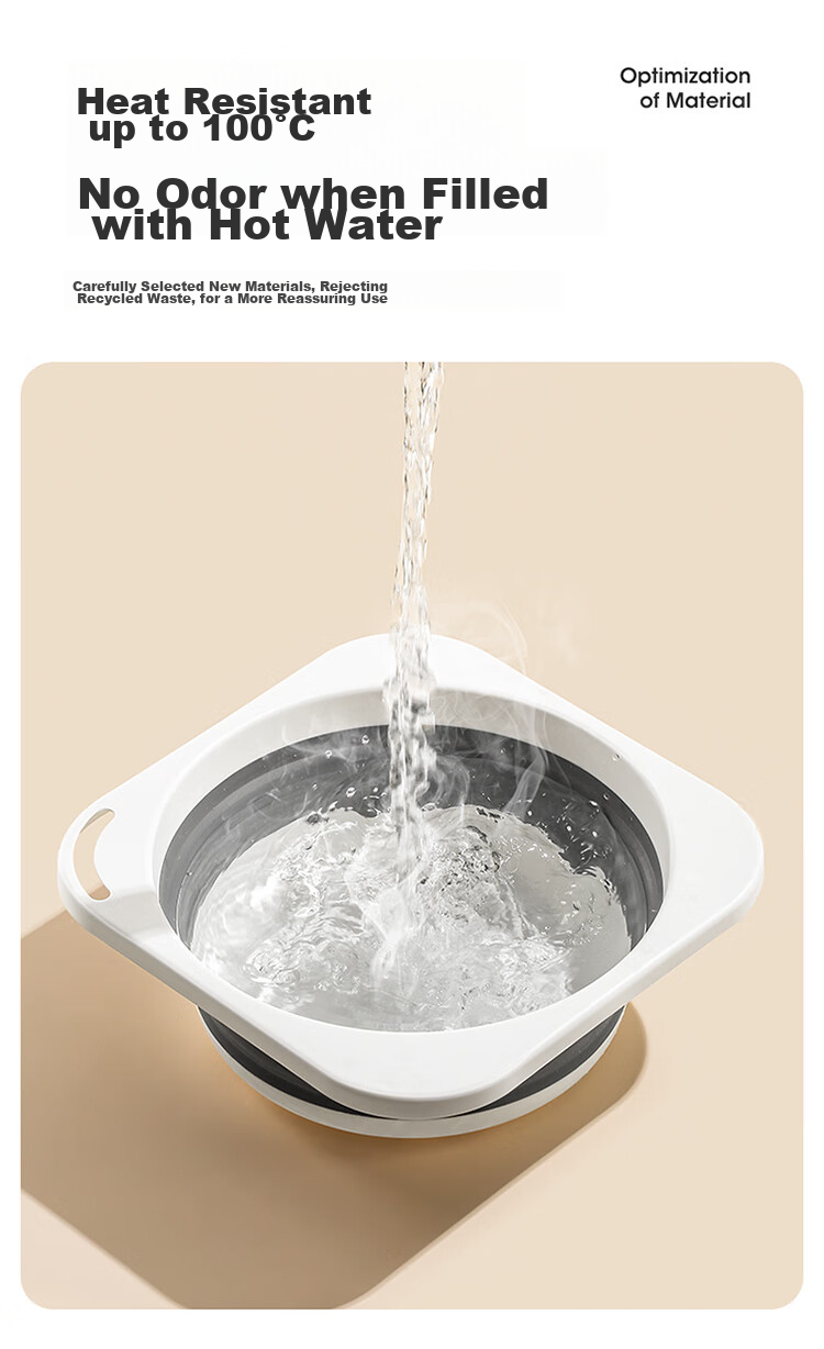 MARYYA Foldable Foot Soaking Bucket, 39cm, 1 Piece, 15L, Portable for Home Use, Adult Calf Washing Basin, Massage Foot Bath, Thickened Plastic 5