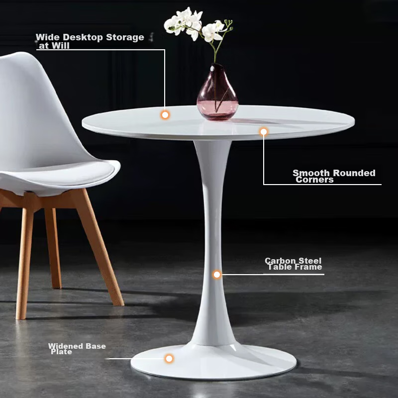 Fanshe Dining Table Negotiation Table Balcony Small Round Table Tulip Simple Office Apartment Hotel Reception Round Table And Chair Set