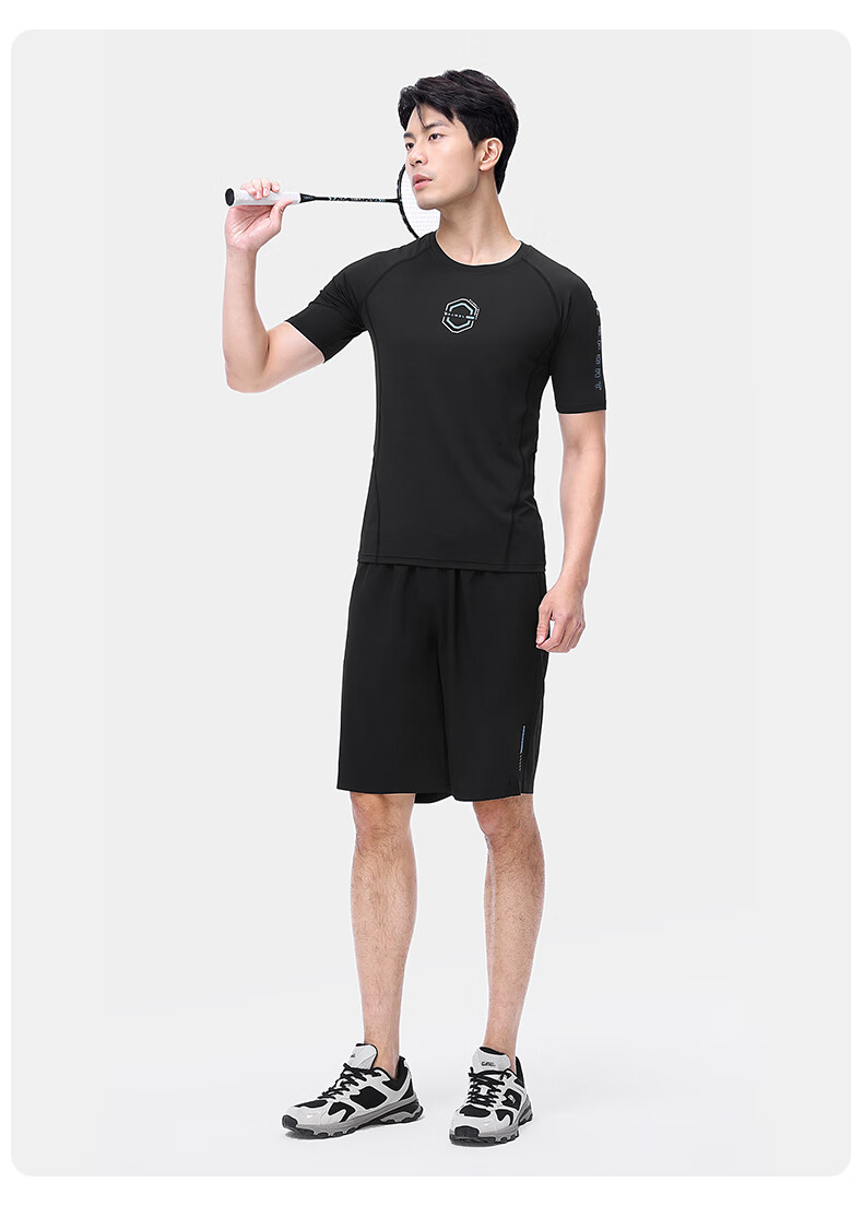 CAMEL Men's Sports Set, Five-Piece Fitness Outfit, New Long-Sleeve And Long Pants, Quick-Dry Running Basketball Training Sportswear 24