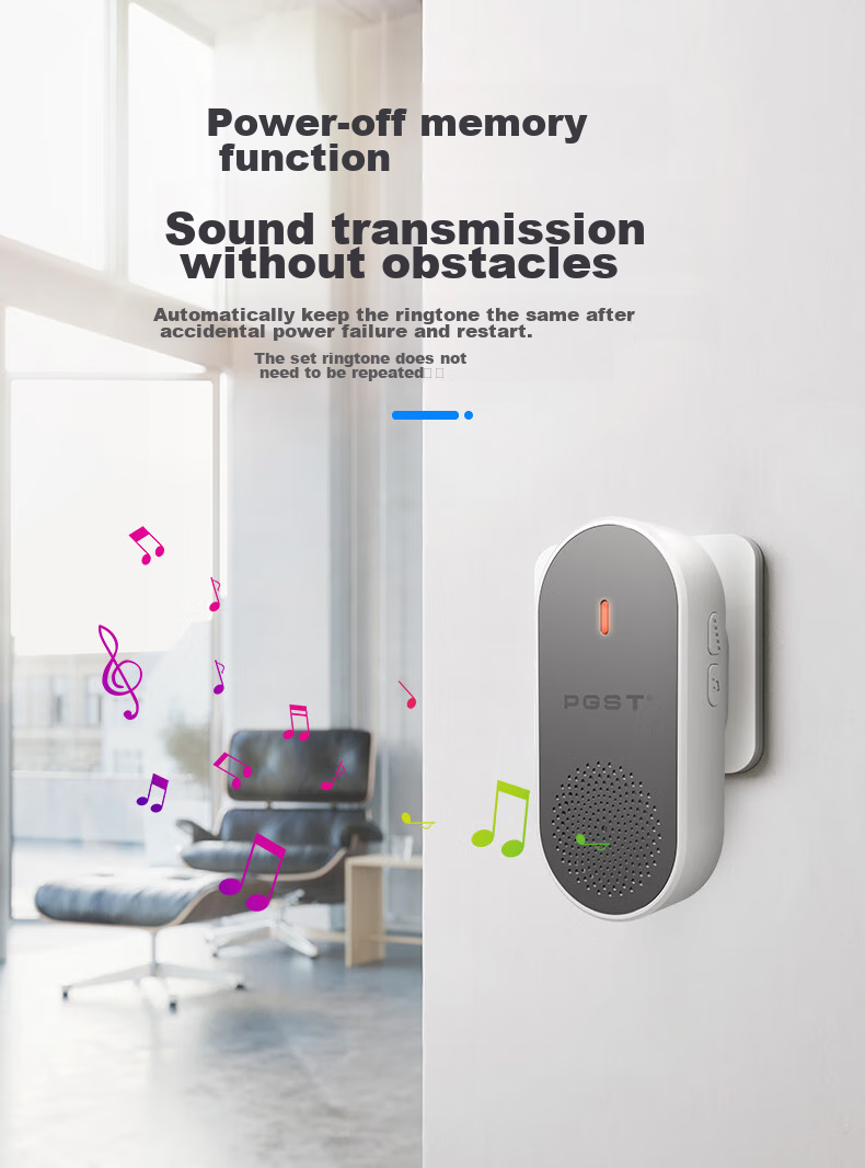 PGST Wireless Home Smart Doorbell with Long-Range Electronic Remote Control for Two Doors, Elderly And Patient Call Butto 14