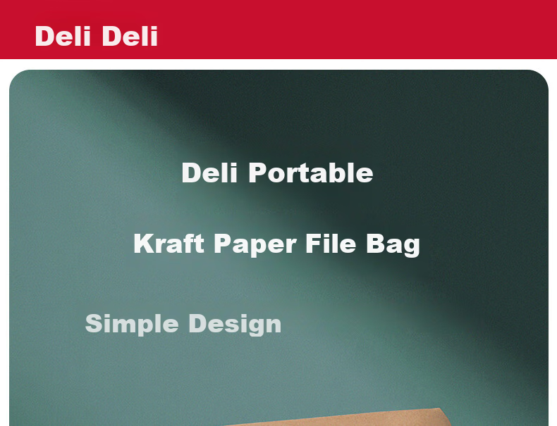 Deli 10 Pieces 280g Kraft Paper File Folders, Document Storage with 4cm Side Width, for Bids And Contracts, File Organizer for Documents And Receipts, Protective Folder 64103 1